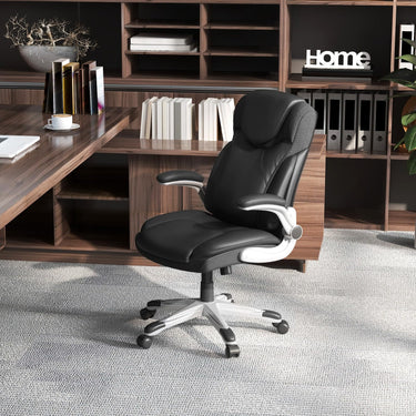 Ergonomic Office Leather Executive Chair with Rocking Function and Adjustable Height