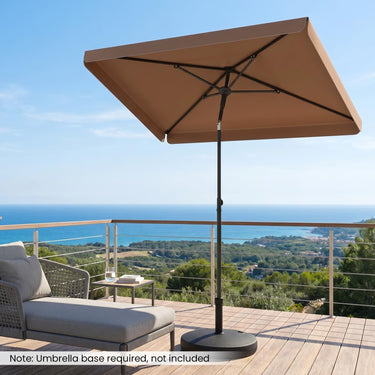 2 x 1.3m Rectangular Outdoor Balcony Umbrella