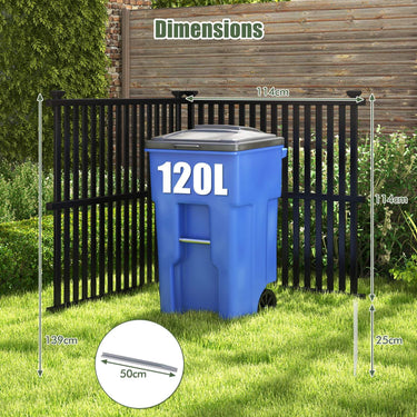 114 x 114 cm Privacy Screen with Metal Ground Stakes (Pack of 2)