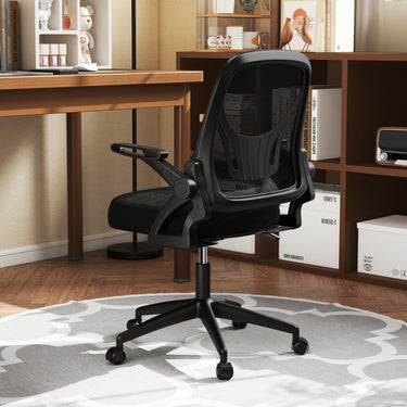 Mesh Ergonomic Computer Desk Chair with Lumbar Support and Flip-up Arms