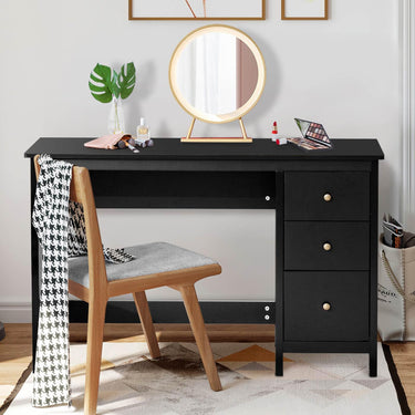 3-Drawer Computer Desk with Spacious Desktop for Office