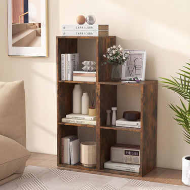 Open Back 2 Tier Bookshelf with Anti-toppling Kit