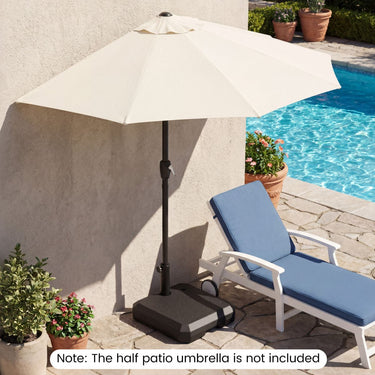 Umbrella Base for Half Patio Umbrellas 22kg Water and Sand Fillable Umbrella Stand