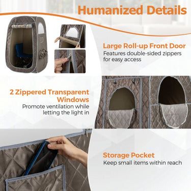 Portable Steam Sauna with 1000W 3L Steam Generator for Home Spa Relaxation