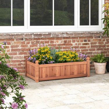 Planter Box with Drainage Holes for Growing Vegetables - PatiojoyAU